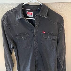 Wrangler Men's Charcoal Button Down Shirt